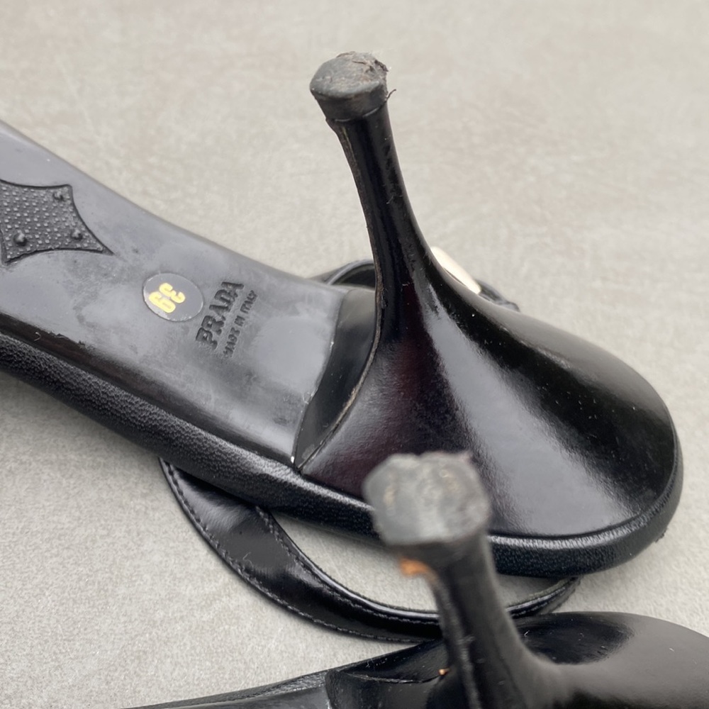 Prada black leather sandals with adjustable straps size 39 - Picture 8 of 8